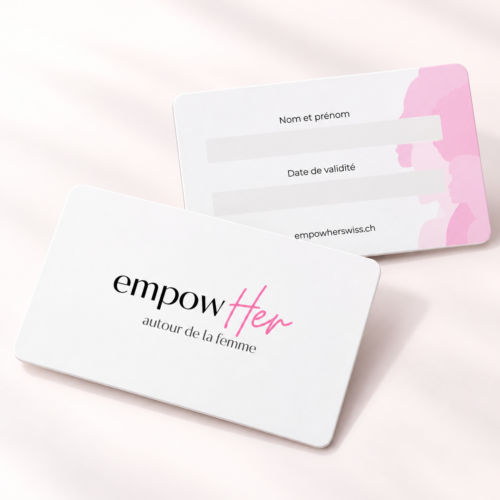 Carte EmpowHer physique - recto et verso